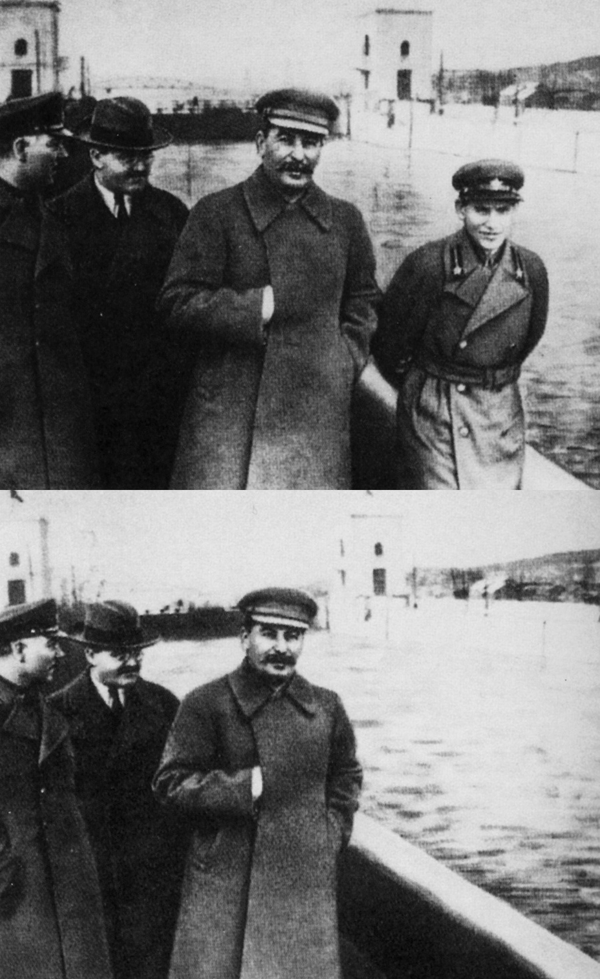 The removal of Nikolai Yezhov from a photo of Stalin