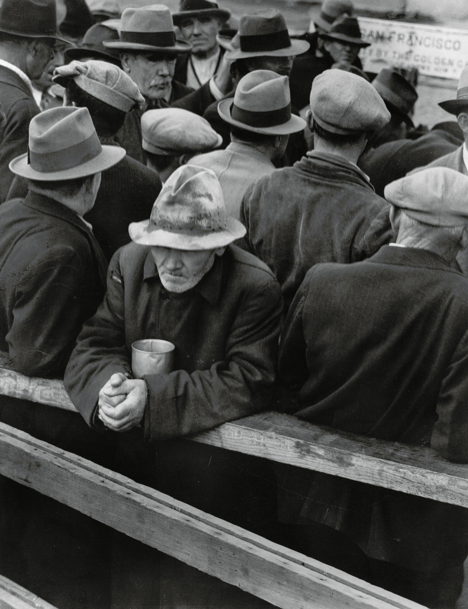 White Angel Breadline, San Francisco, 1932, by Dorothea Lange